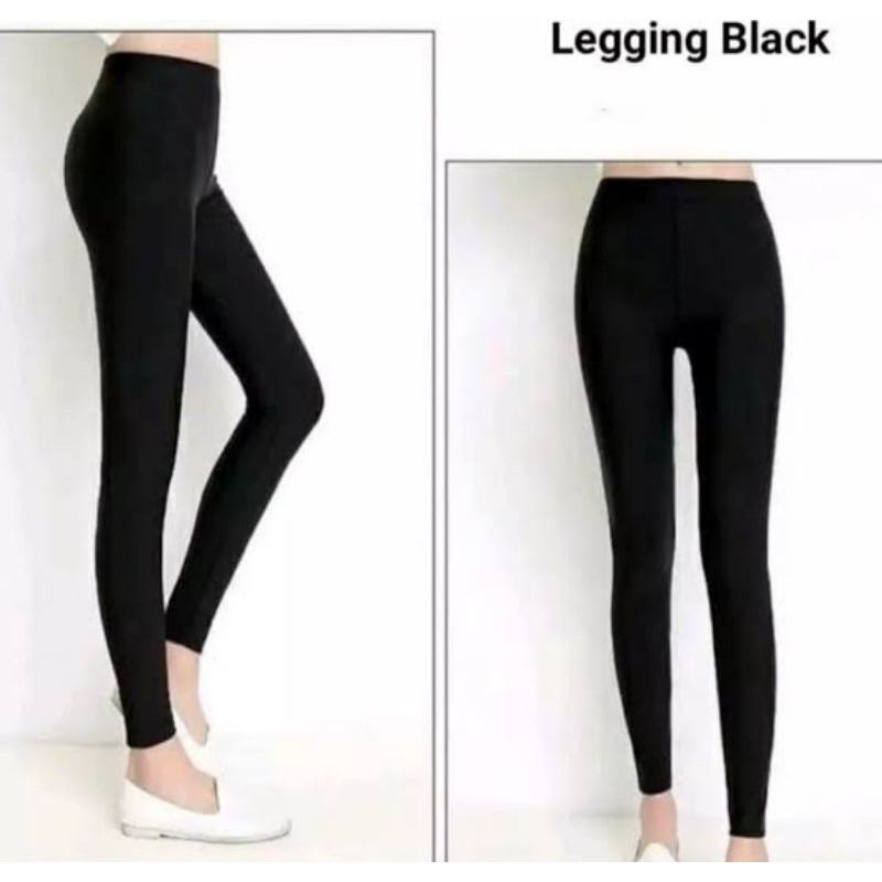 Legging Bahan Spandex/Licin Polos Premium Ukuran Standar dan Jumbo