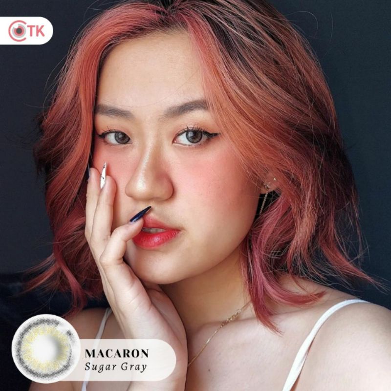 Softlens MACARON 14.5 MM SUGAR GREY MINUS -0.50 S.D -6.00 by CTK