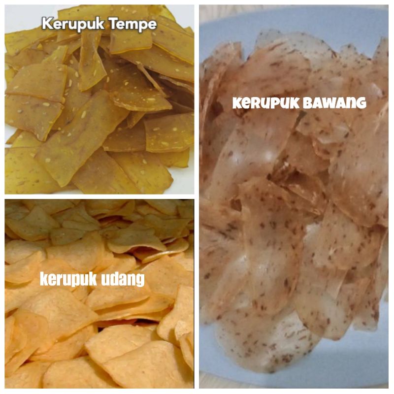 

kerupuk udang / krupuk bawang / krupuk tempe / 250gr krupuk