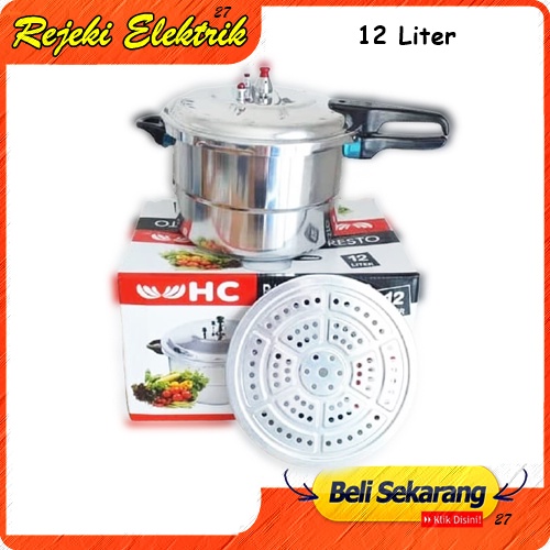 Panci Presto HC/Happy Call me 12 Liter - Pressure Cooker Stainless 12 Liter Murah Berkulitas