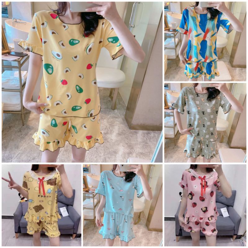 Piyama Import Baju Tidur Import Murah  Piyama Korea / Stelan Baju Wanita Import Hp C11-B