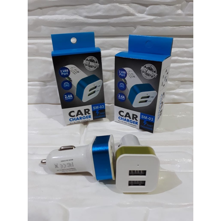 Car Charger 2 usb Batok Saver Mobil 2 usb