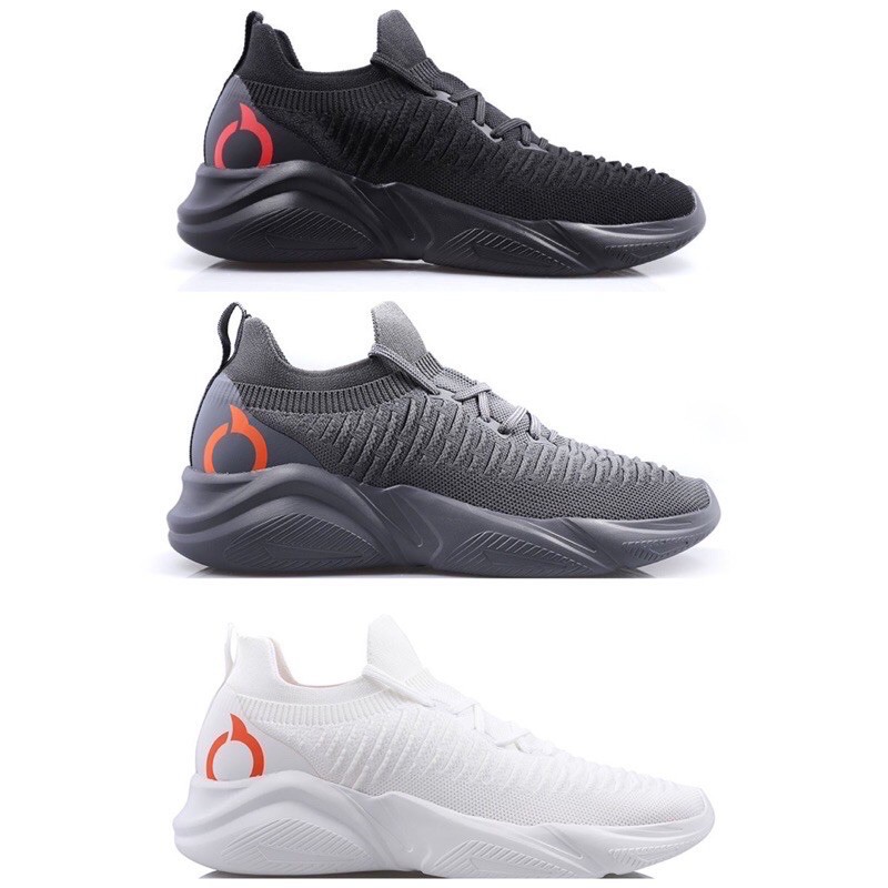 SEPATU SNEAKER RUNNING ORTUSEIGHT GALACTIC BLACK GREY WHITE ORIGINAL 100%
