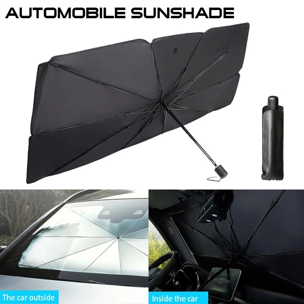 LANFY Interior Protection Car Sun Shade Black Window Sunshade Covers Car Windshield Umbrella Folding umbrella Car Sun Protector Auto Sunshade Cover Sun Protect UV Reflection Automotive Car Parasol