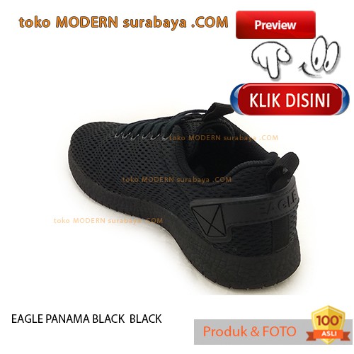 EAGLE PANAMA BLACK BLACK  sepatu pria sekolah casual sneakers