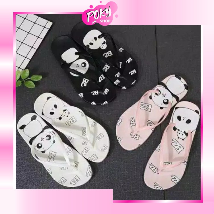 [LOKAL] POKY - HARGA SPECIAL Sandal Jepit Slipper Motif PANDA promo New