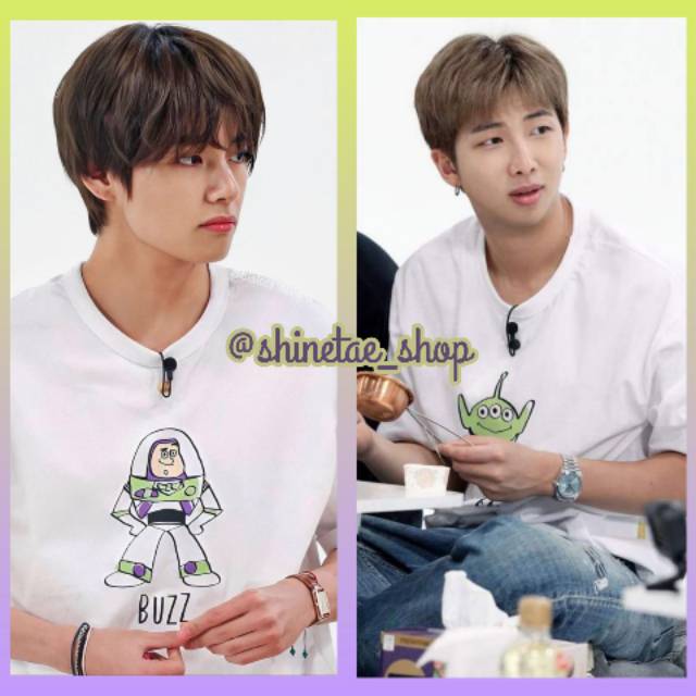 T-SHIRT BUZZ TAEHYUNG & RM ALIENS (RUN BTS 95)