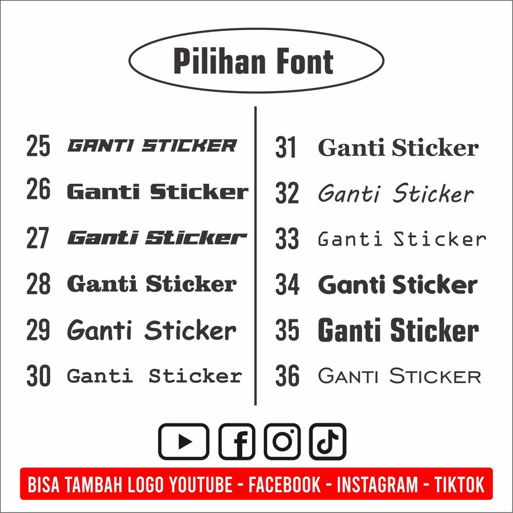 Sablon Setrika -  UKURAN FIX