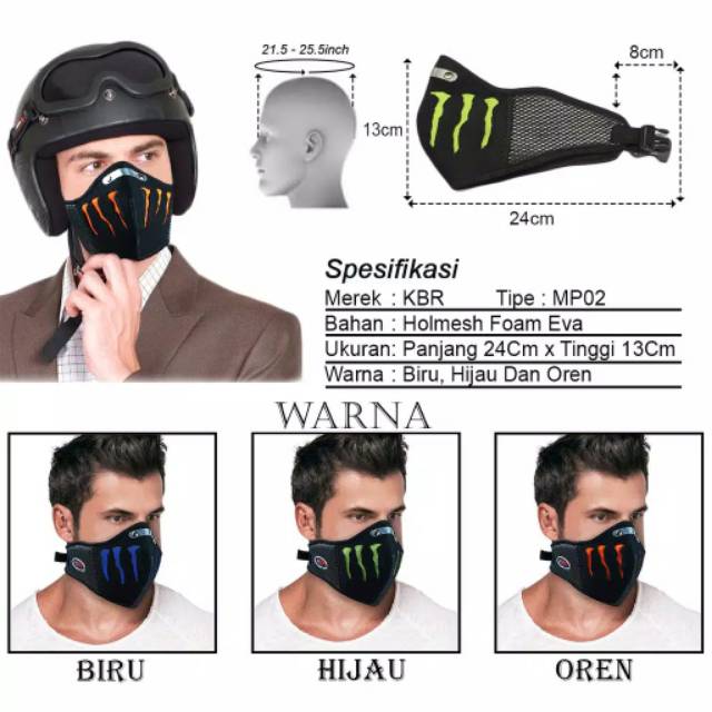 Masker motor antipolusi