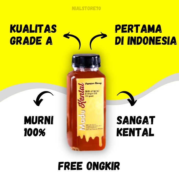 

Madu Multiflora Nusantara Kental Asli Murni 100% / Madu Kental 390 gr