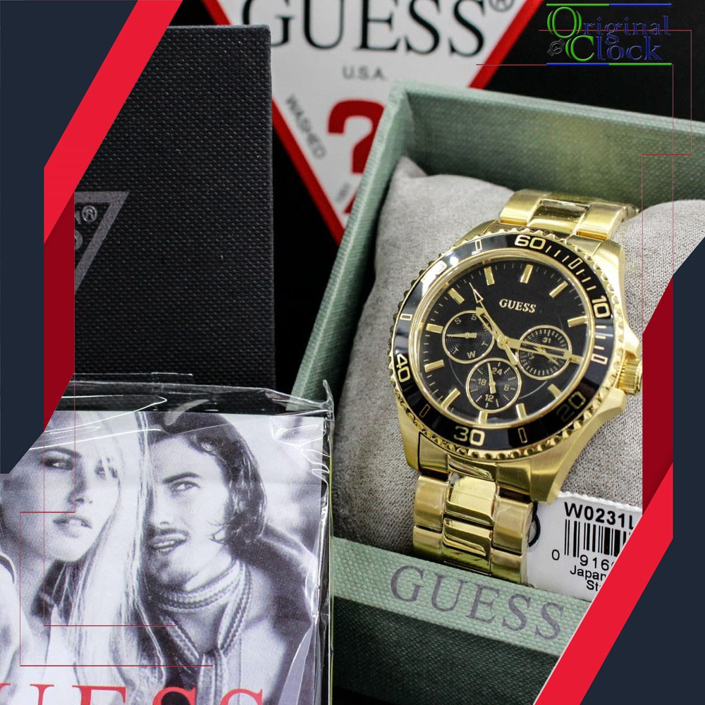 [ ORIGINAL GUESS W0231L3 ] JAM TANGAN PRIA WANITA | RANTAI | KULIT | KARET | MURAH | PRIA STAINLESS 