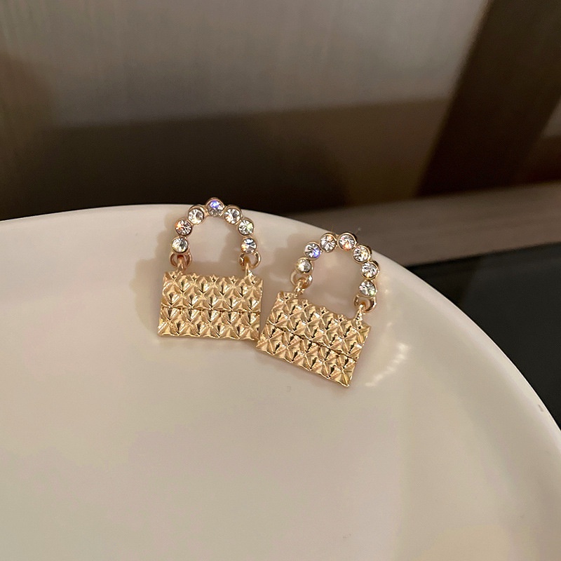 Anting Stud Silver Needle 925 Hias Berlian Gaya Retro Korea Untuk Wanita