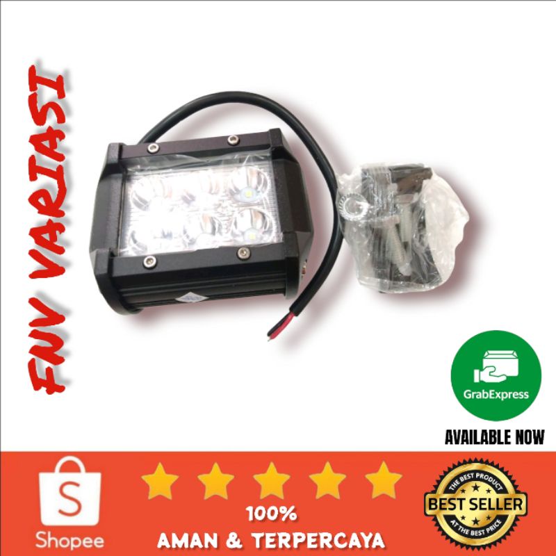 LAMPU LED SOROT 6 LED KOTAK MOTOR
