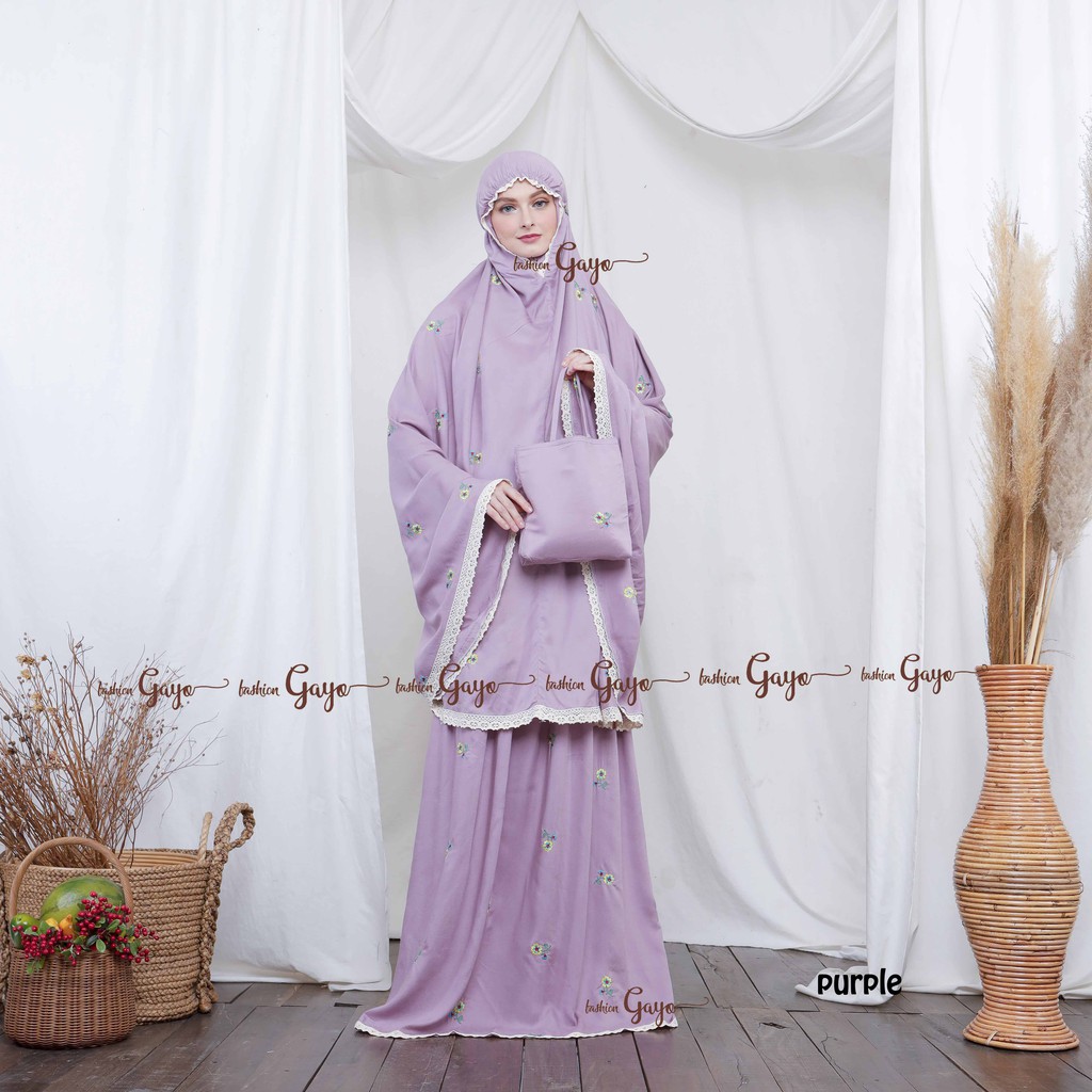 Mukena bali rayon bordir dewasa fidelinaseries