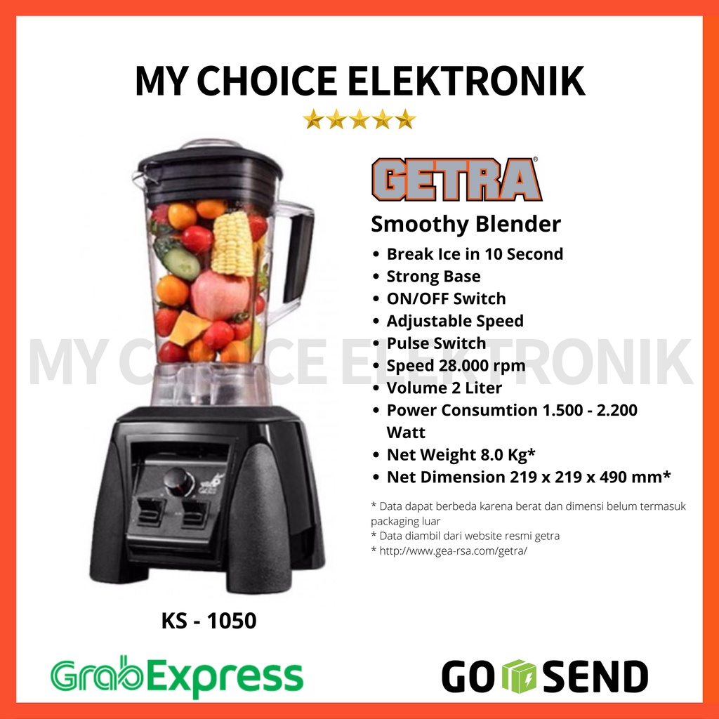 GETRA Blender Smoothy Machine KS-1050