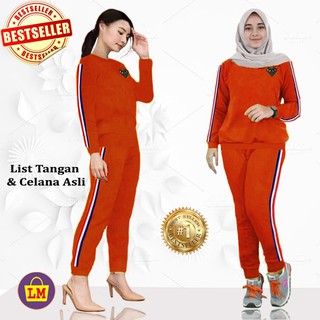 LM 52014 56015 60016 64017 Baju  Setelan Olahraga Senam  