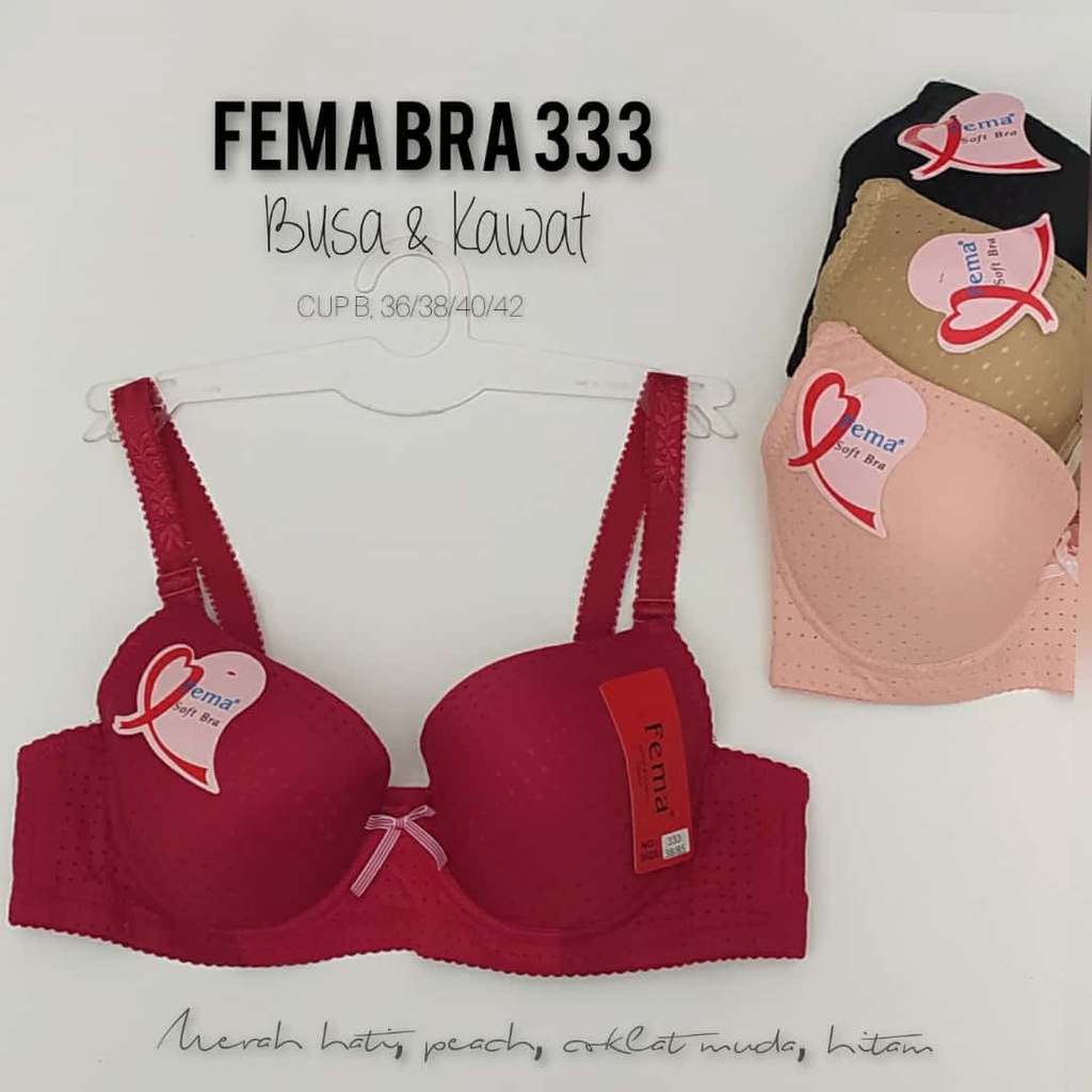 BRA FEMA 1902 333 BUSA PLUS KAWAT BIG CUP BH MOTIF PAKAIAN DALAM WANITA MURAH
