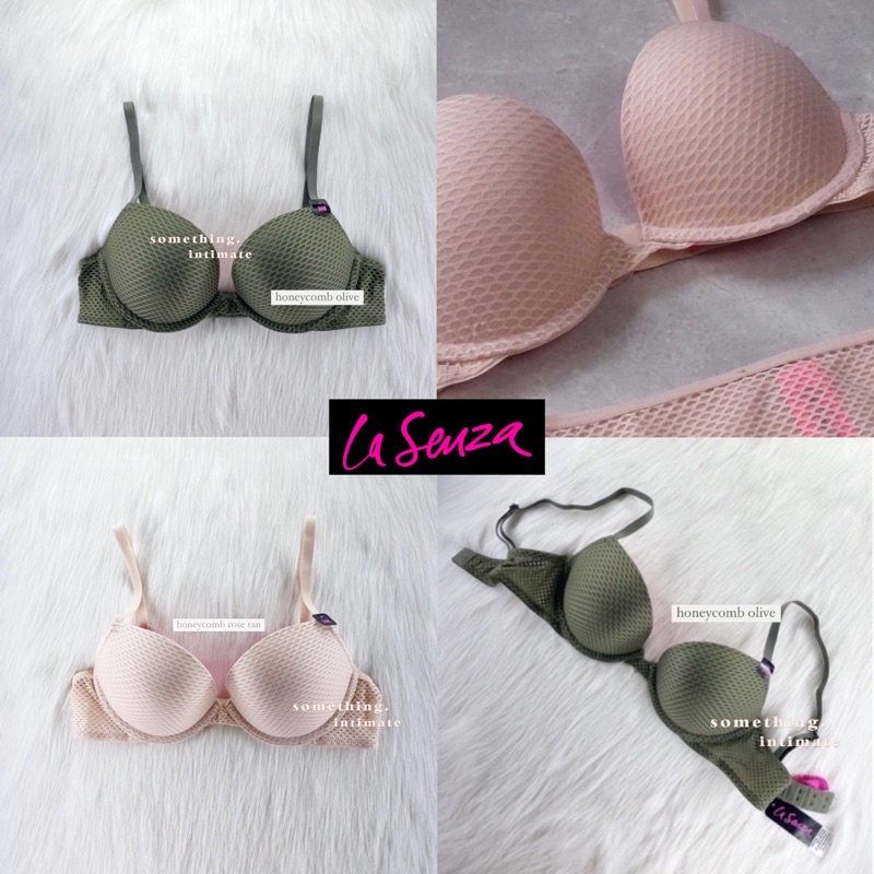 La Senza Remix Honeycomb Waffle Bra Branded Sisa Export Jastip Beha LSZ Nude Black Sale Original