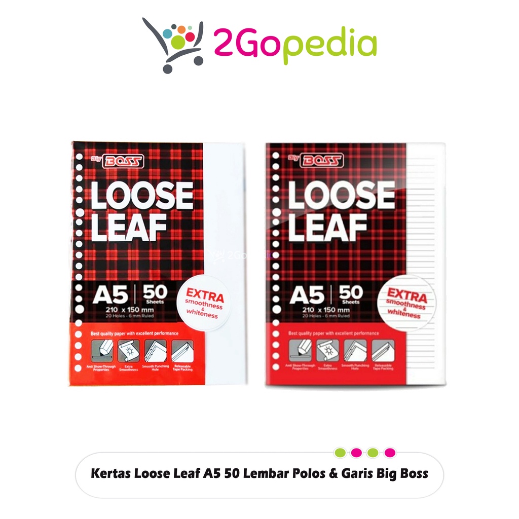 

Grosir Kertas Loose Leaf A5 50 Lembar Polos & Garis Big Boss