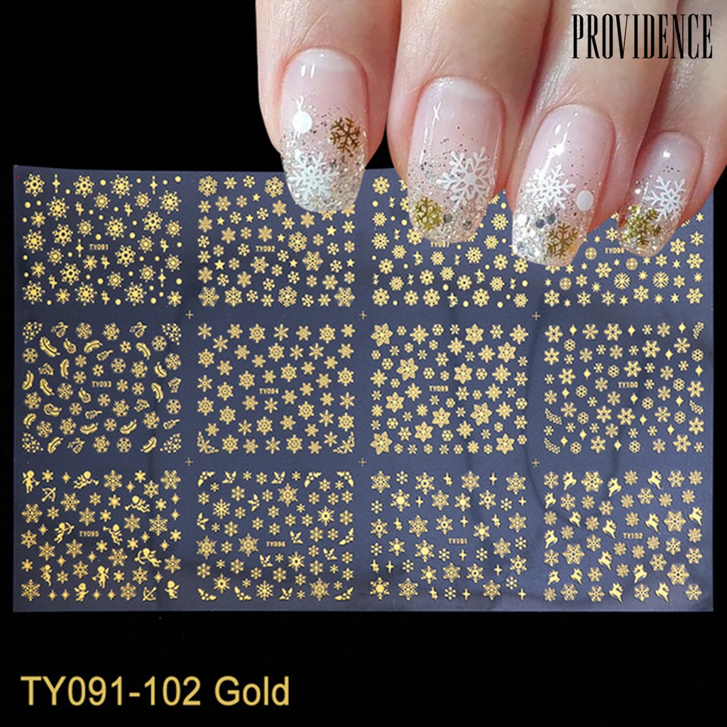 Providence Nail Sticker Christmas Patterns DIY Ultra Thin New Year Nail Art Design Winter Sliders for Female