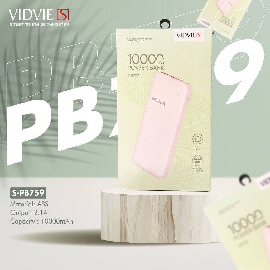 POWER BANK VIDVIE S-PB759 V8 WHITE