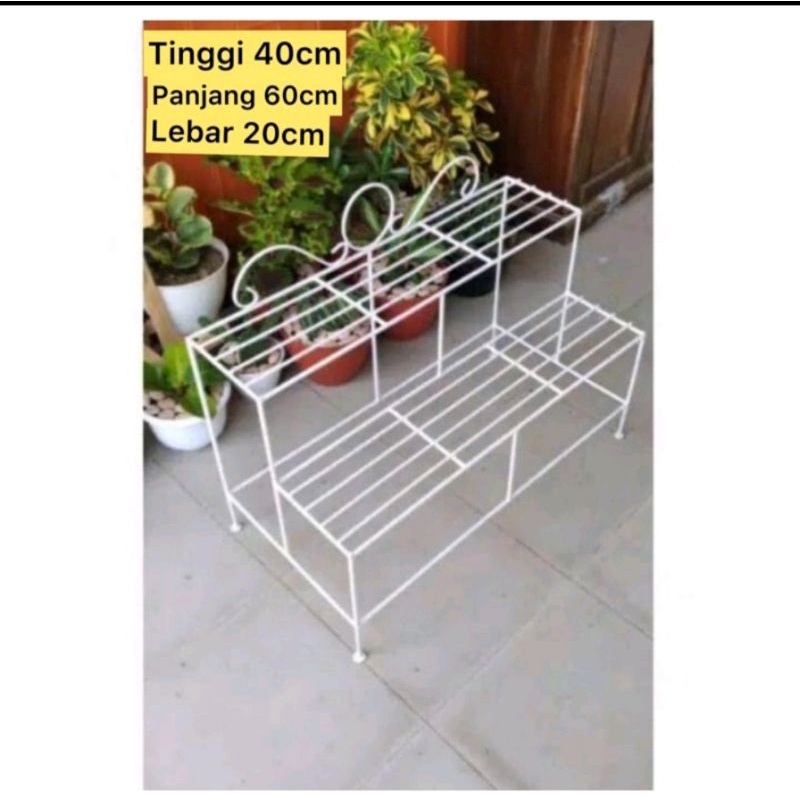 Rak Bunga Besi Standing Pot Rak Besi Dudukan Tanaman Rak Kaktus Rak Serbaguna Rak Susun Rak Tingkat