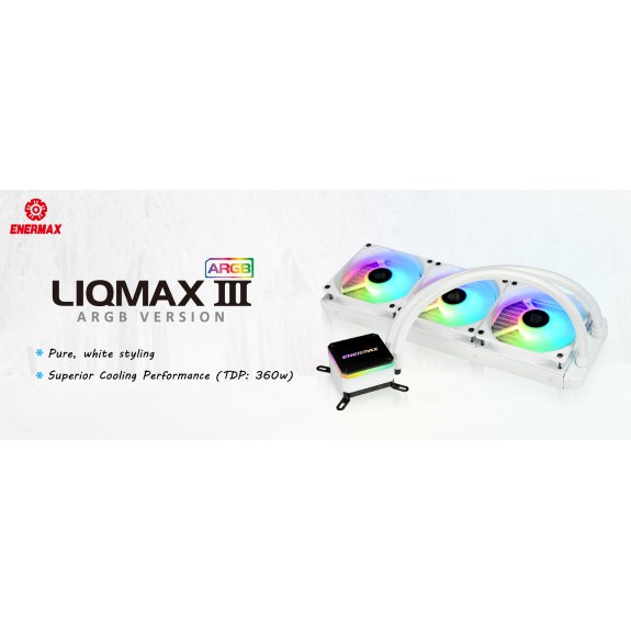 Enermax Liqmax III White 360 ARGB All In One Water Cooler