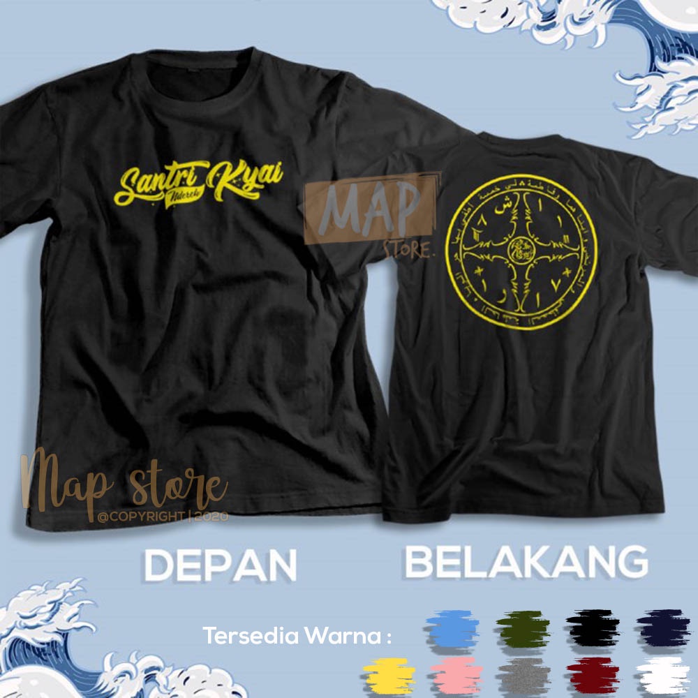 Kaos Santri NU Kyai Hasyim Asyari Nderek Kiai - Baju Distro Dakwah Islami Nahdlatul Ulama - 5005