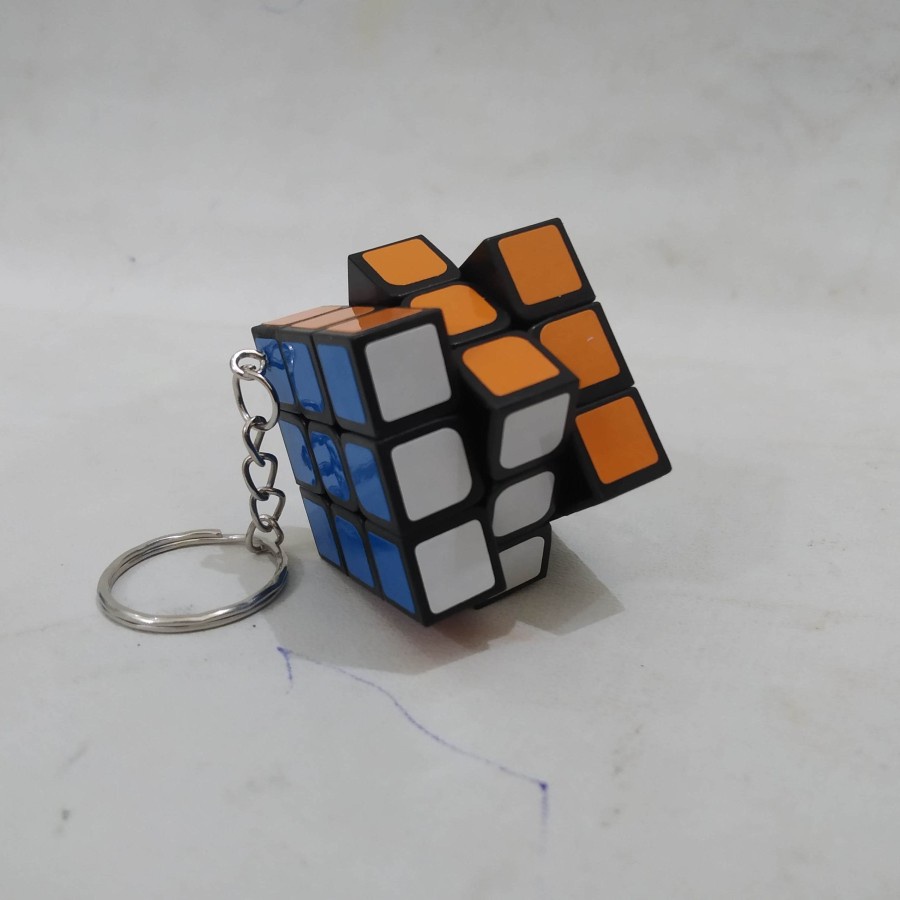ganci gantungan kunci unik magic cube rubik hidup 3x3 3 x 3