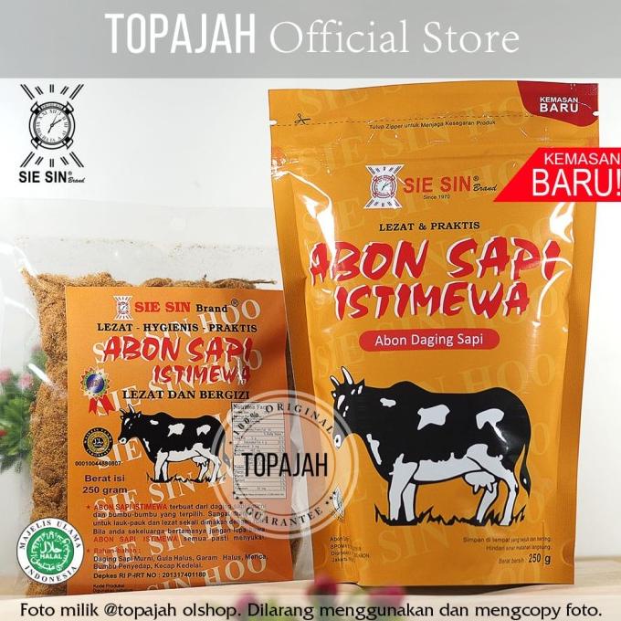 

Abon sapi spesial polos/bawang SIE SIN 250gr HALAL