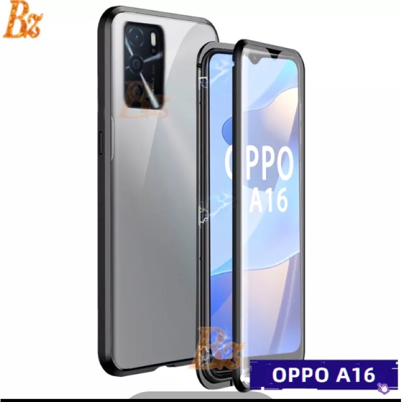 Case magnetic OPPO A16 double glass