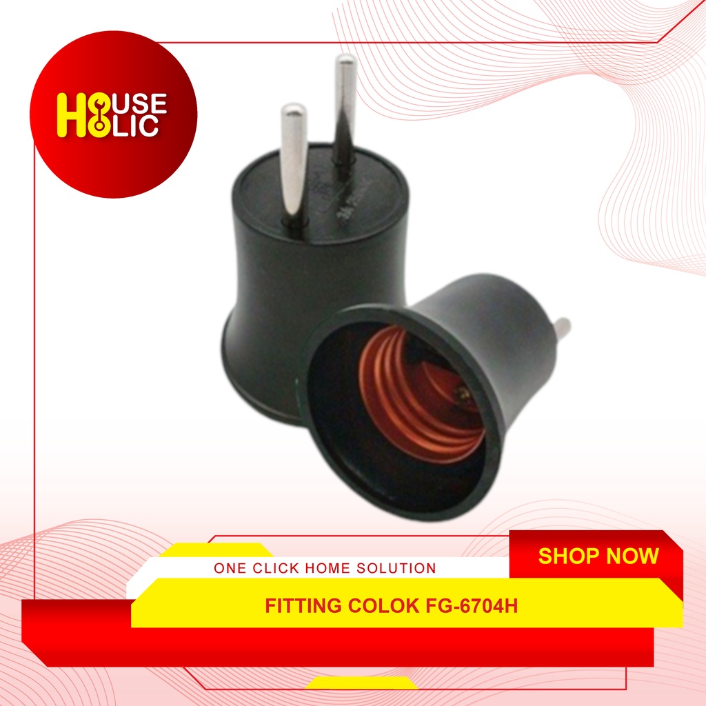 Fitting Colok / Fitting Lampu / Fiting Colok Hitam FG – 6704H