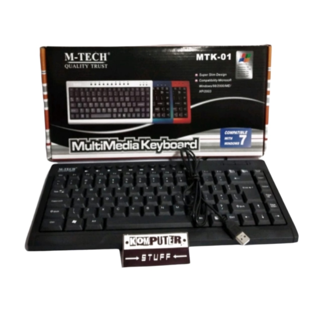 M-Tech MTK-01 Keyboard Mini Multimedia USB 2.0 Keyboard External For PC Laptop