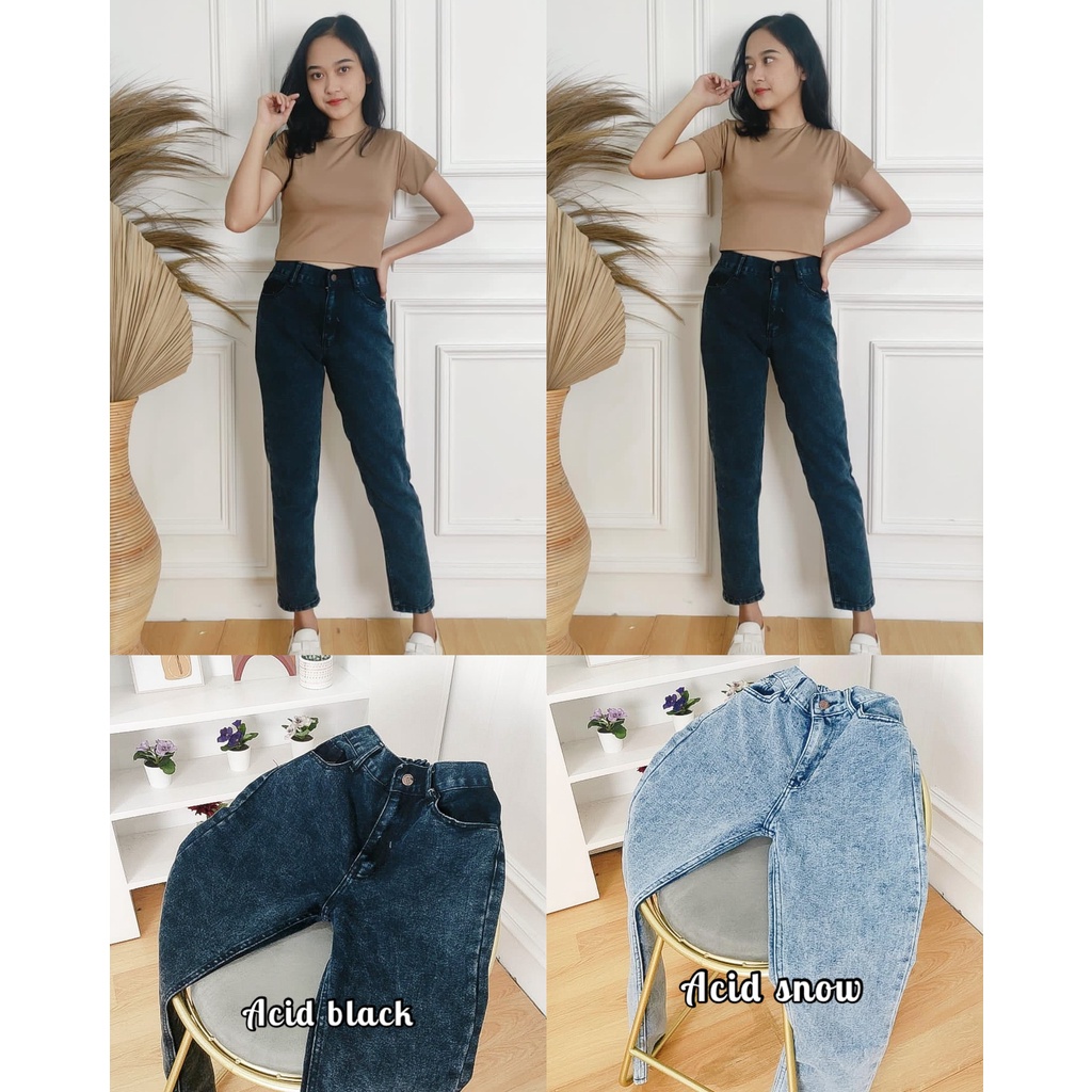 GFS HIGHWAIST MOM JEANS BREAK FREE BOYFRIEND JEANS KARET