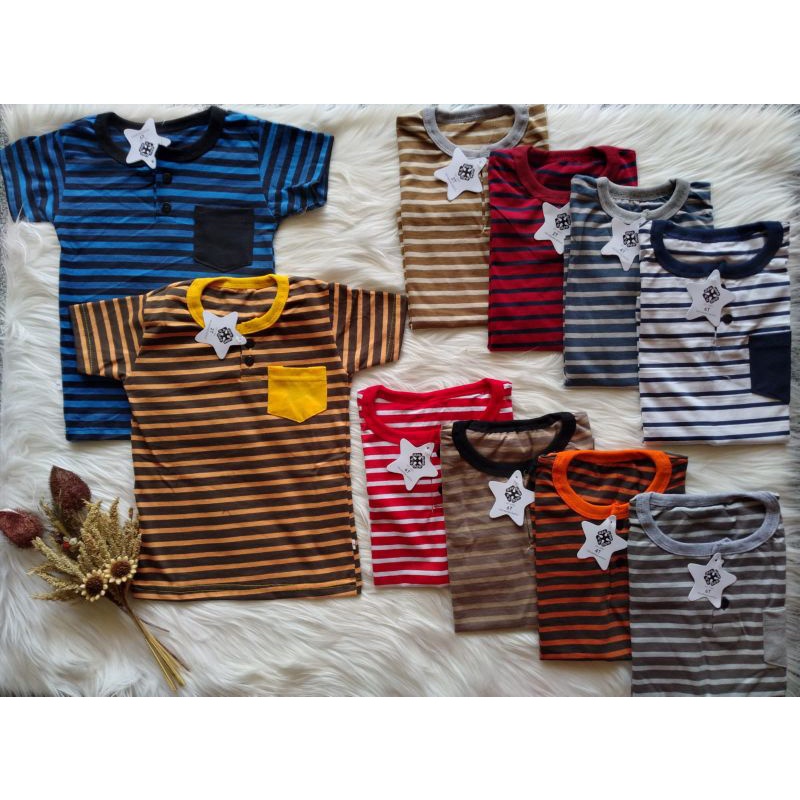 KAOS ANAK LAKI LAKI || KAOS STRIPE ANAKLLAKILAKI