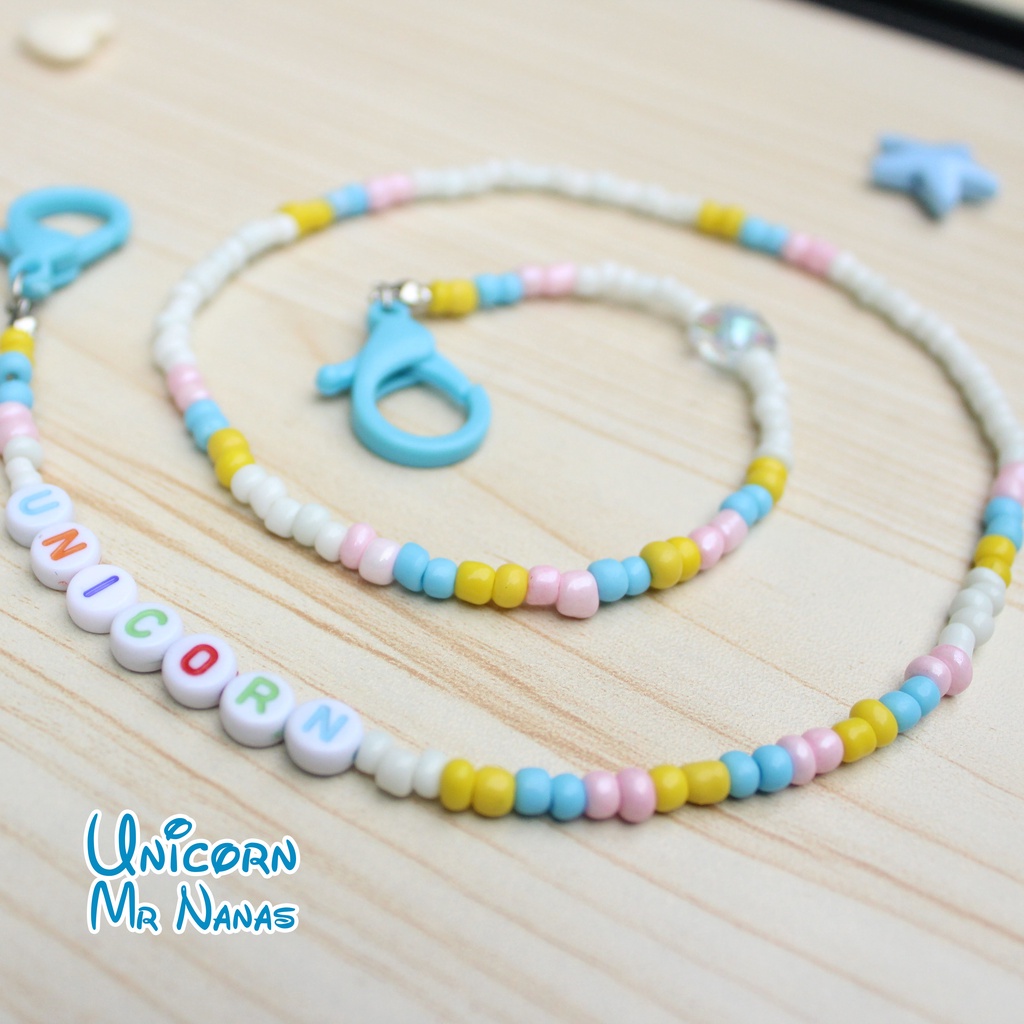 Unicorn Strap Masker Anak Perempuan Gantungan Masker Lucu Anak Cewe