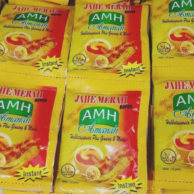 

1kg Jahe Merah Super AMH Instant Plus Habbatusauda Ginseng Madu