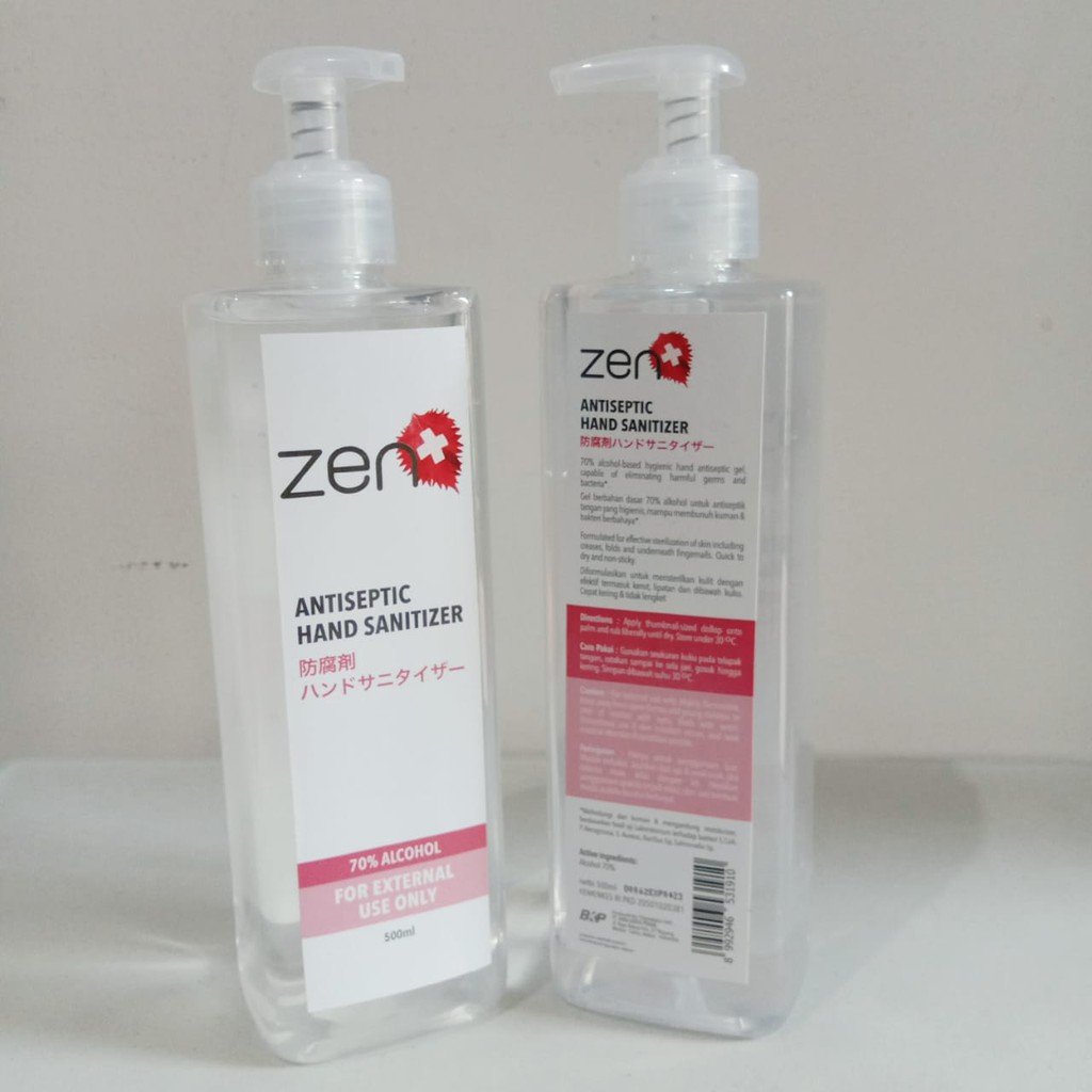 ZEN ANTISEPTIC  HAND SANITIZER GEL PUMP 500 ML