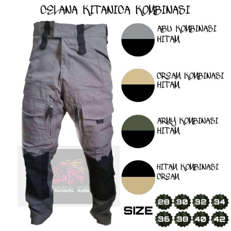 Celana Panjang Tactical kitanica Kombinasi/Celana kitanika panjang/Celana outdoor/Celana Kargo