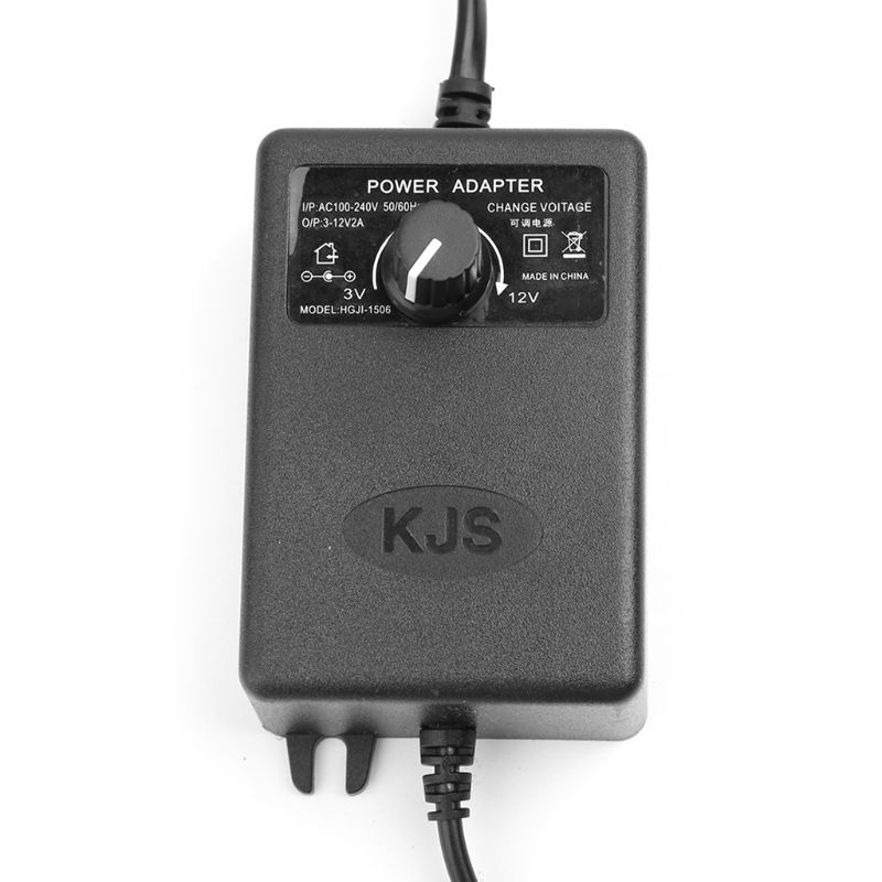 Btsg Adaptor Power Supply Adjustable Untuk Controller Kecepatan Motor 3-12V 2A EU Plug