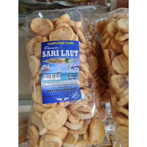 

Kemplang/Kerupuk premium khas bangka rasa cumi-Sari Laut 250gr