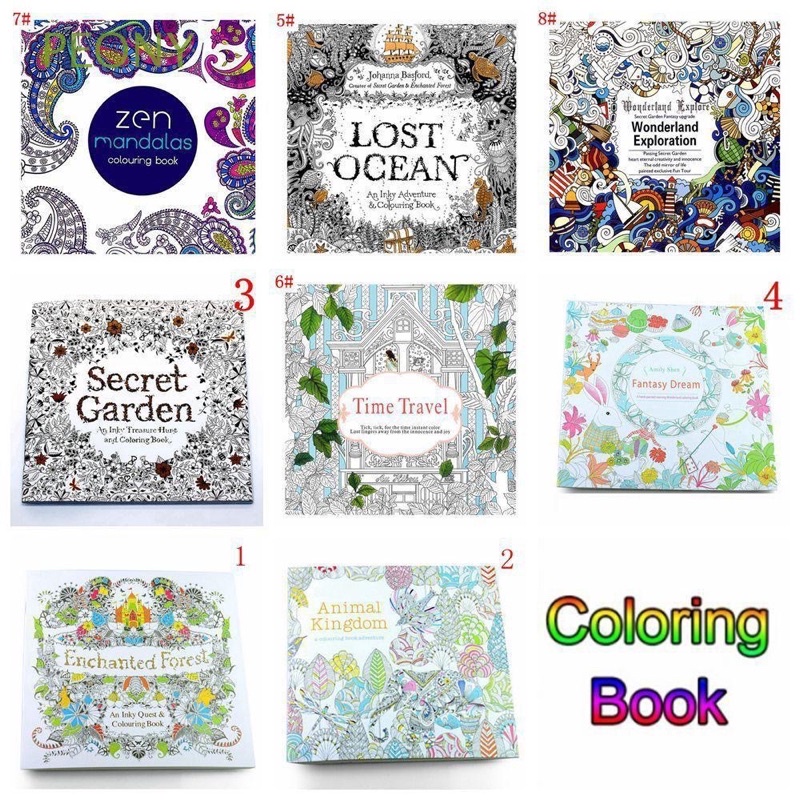 

Buku mewarnai dewasa - penghilang stress - grown up drawing book coloring book