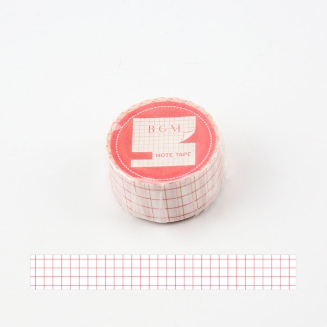

BGM Grid Red Washi Tape