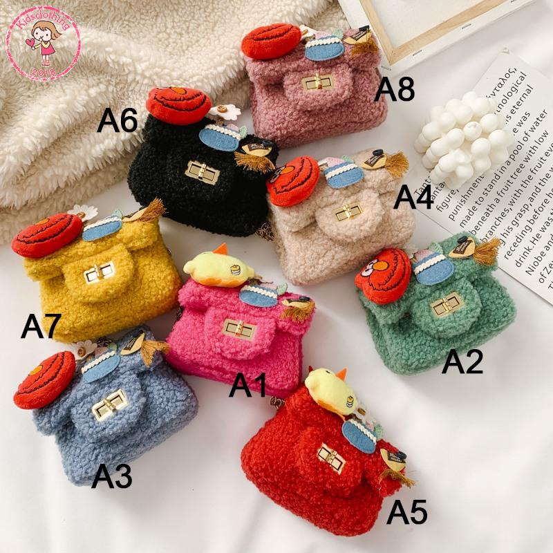 Tas Bahu Selempang Anak Perempuan Hiasan Boneka Bebek Tas Bahu Selempang Anak Perempuan Hiasan Boneka Bebek