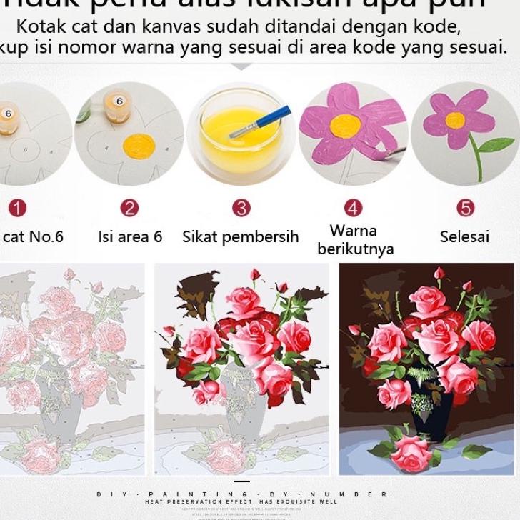 

Grosir Puas (BIG SALE)Canvas Paint By Number Kit 40x50cm - Digital Oil Painting DIY Paint By Number Lukisan - Paint By Number Starry Night Murah