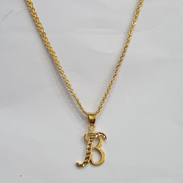 Kalung emas asli kadar 875 bentuk huruf B, E dan J 8234