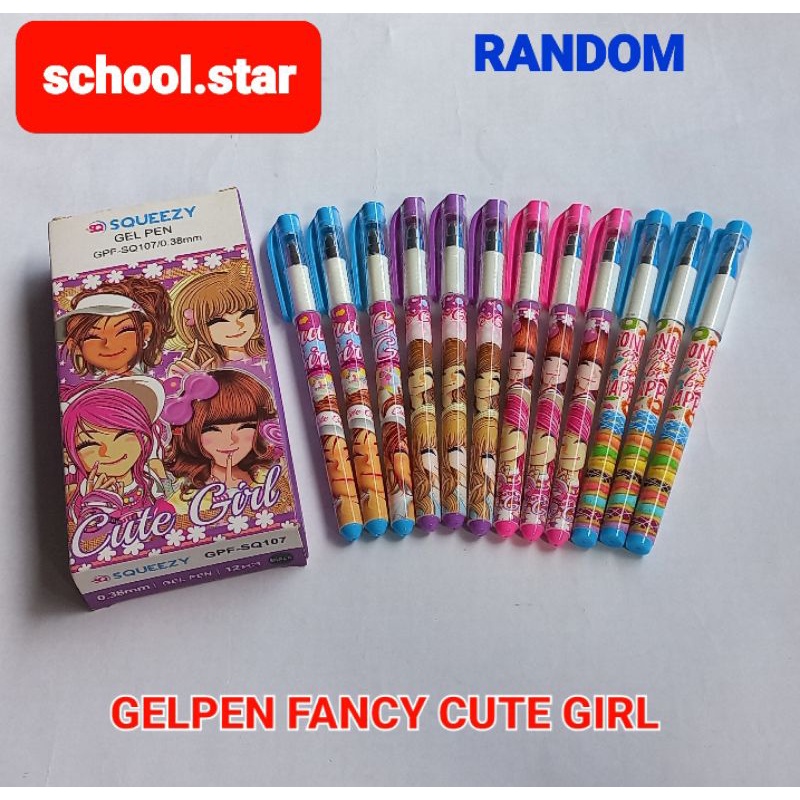 

《3pcs》GEL PEN FANCY / GEL PEN KARAKTER MATA JATUM