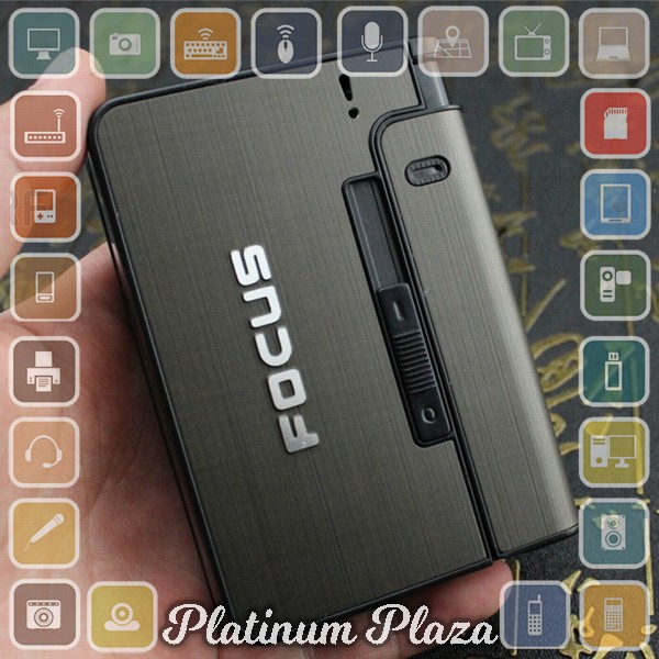 Firetric Kotak Rokok Fashion Bungkus Metal Case with Lighter Korek Api Slot - JD-YH001`2978JS-- Gray