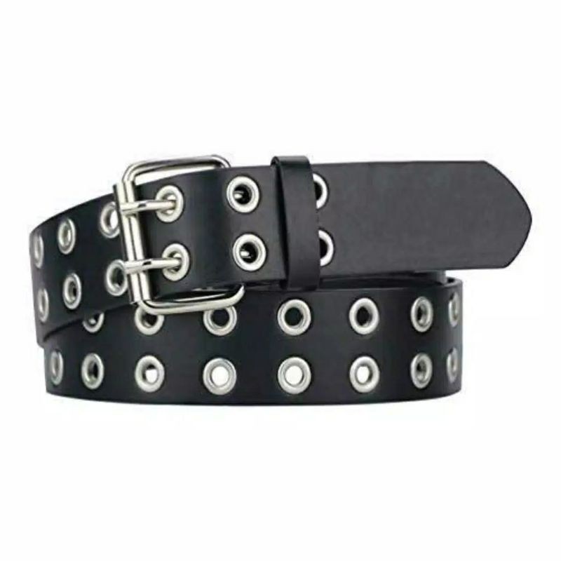 Ikat Pinggang Korea Eyelet Punk Ring Belt Fashion Unisex Wanita/Pria