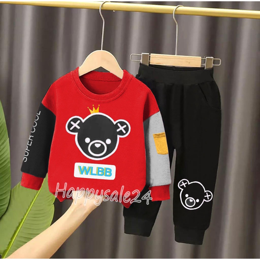 PROMO-SETELAN SWEATER JOGGER ANAK 1-5 TAHUN SWEATER BEAR SUPER COOL SETELAN ANAK LAKI LAKI PAKAIAN ANAK LAKI LAKI SWEATER ANAK LAKI LAKI TERBARU PAKAIAN ANAK MASA KINI SWEATER JAKET ANAK TERLARIS SETELAN JAKET SWEATER ANAK TERPOPULER